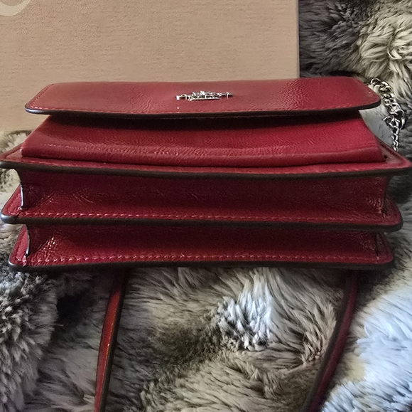 Coach Red Leather Crossbody Bag - Picture 8 of 9